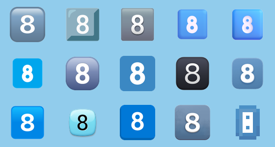 8️⃣ 囲み数字: 8 Emoji