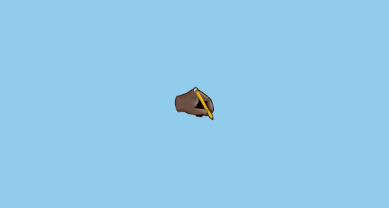 🏿 Left Writing Hand + Emoji Modifier Fitzpatrick Type-6 Emoji | Meaning ...