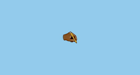 🏾 Left Writing Hand + Emoji Modifier Fitzpatrick Type-5 Emoji | Meaning ...