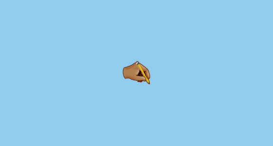 🏽 Left Writing Hand + Emoji Modifier Fitzpatrick Type-4 Emoji | Meaning ...