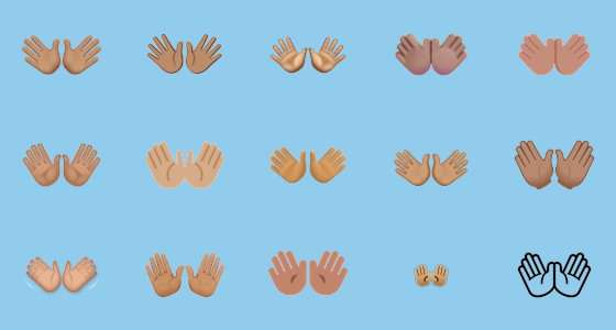 ππ½ Open Hands: Medium Skin Tone on Noto Color Emoji, Animated 16.0