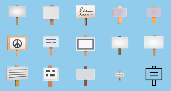 🪧 Protestschild auf JoyPixels 10.0