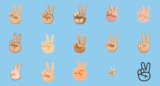 ✌? Victory Hand: Medium-Light Skin Tone on Apple iOS 10.0