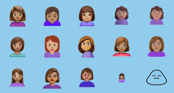??‍♀️ Woman Frowning: Medium Skin Tone on Apple iOS 10.0