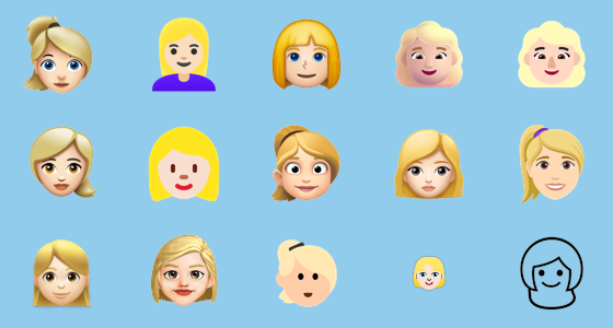 ??‍♀️ Woman: Light Skin Tone, Blond Hair on Microsoft Teams 