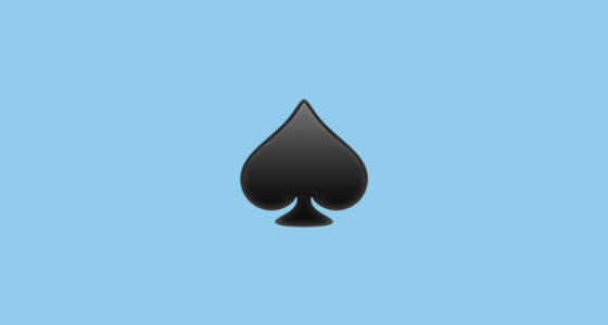 ♠️ Spade Suit Emoji on Apple iOS 11.2