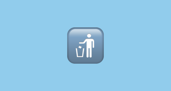 ๐ฎ Litter in Bin Sign Emoji on Apple iOS 11.2