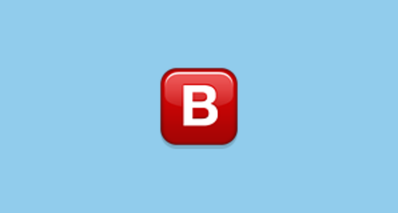 🅱️ B Button (Blood Type) Emoji on Apple iOS 4.0