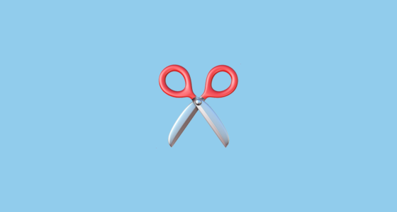️ Scissors Emoji on Apple iOS 12.1