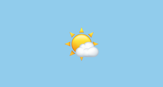 ๐ค๏ธ Sun Behind Small Cloud Emoji on Apple iOS 12.1