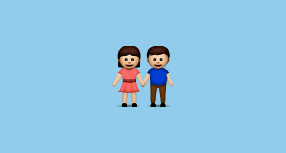 π« Woman and Man Holding Hands Emoji on Apple iOS 6.0
