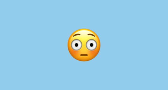 😳 Visage Qui Rougit Emoji on Apple iOS 13.1