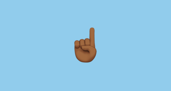 ☝🏾 Index Pointing Up: Medium-Dark Skin Tone Emoji on Apple iOS 13.1