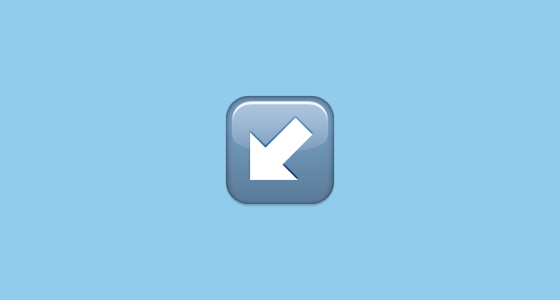 ↙️ Down-Left Arrow Emoji on Apple iOS 9.0