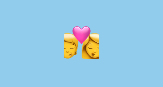 🧑 ️💋👩 Kiss: Person, Woman Emoji on Apple iOS 14.5