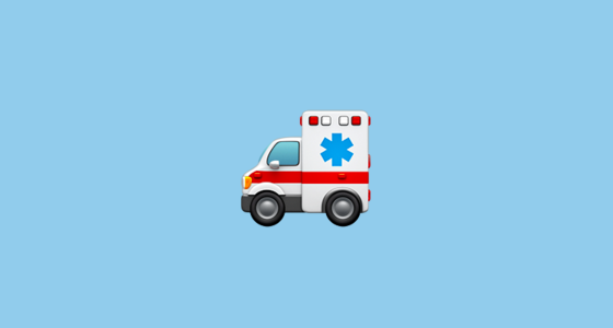 π Ambulance Emoji on Apple iOS 15.4