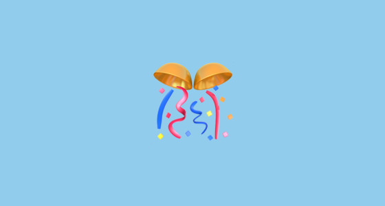 🎊 Confetti Ball Emoji on Apple iOS 15.4