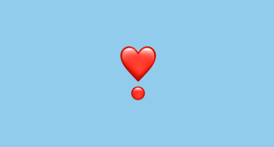 ️ Heart Exclamation Emoji on Apple iOS 15.4