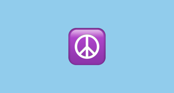 ☮️ Simbol Keamanan Emoji on Apple iOS 15.4