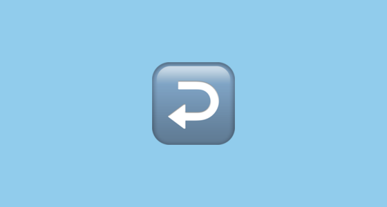 ↩️ Right Arrow Curving Left Emoji on Apple iOS 15.4