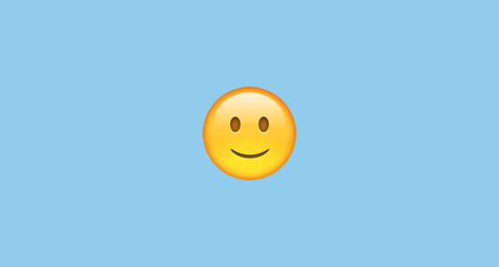 π Slightly Smiling Face Emoji on Apple iOS 9.1
