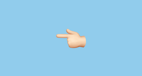 Ios Pointing 👈🏻 왼쪽을 가리키는 손등: 하얀 피부 Emoji on Apple iOS 16.4