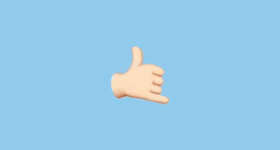 Ios Hand Icon Call 🤙🏻 Call Me Hand: Light Skin Tone Emoji on Apple iOS 16.4
