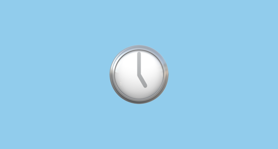 🕔 Five O’Clock Emoji on Apple iOS 16.4
