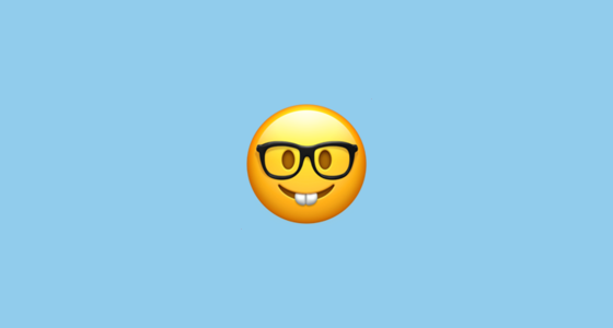🤓 Faccina Nerd Emoji on Apple iOS 16.4