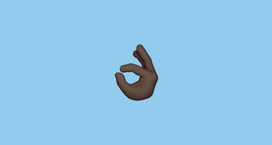 👌🏿 Sinal De Ok: Pele Escura Emoji on Apple iOS 16.4