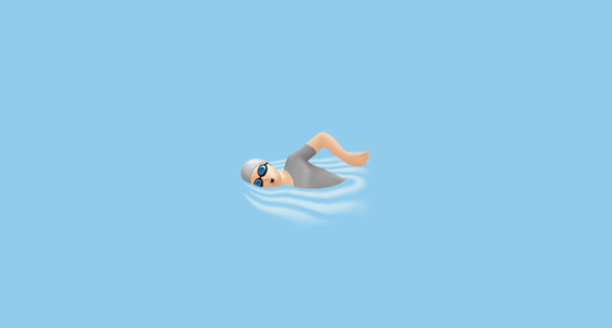 ππ» Person Swimming: Light Skin Tone Emoji on Apple iOS 16.4