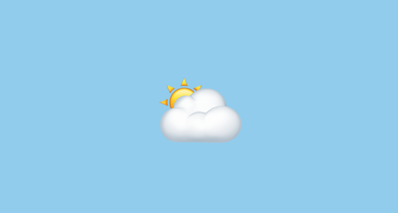 π₯οΈ Sun Behind Large Cloud Emoji on Apple iOS 16.4