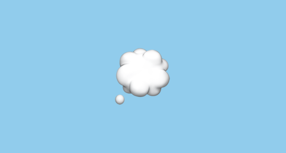 π Thought Balloon Emoji on Apple iOS 16.4
