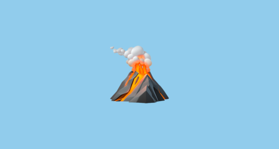 🌋 Vulcão Emoji on Apple iOS 16.4