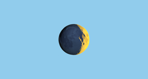 π Waxing Crescent Moon Emoji on Apple iOS 16.4