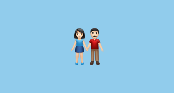 π«π» Woman and Man Holding Hands: Light Skin Tone Emoji on Apple iOS 16.4