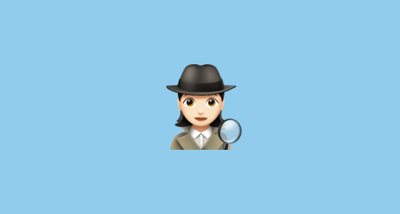 π΅π»ββοΈ Woman Detective: Light Skin Tone Emoji on Apple iOS 16.4
