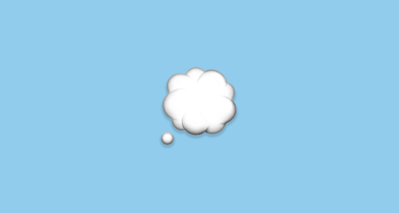 π Thought Balloon Emoji on Apple iOS 9.3