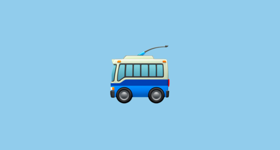 🚎 Trolleybus Emoji on Apple iOS 10.2
