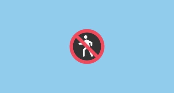 🚷 No Pedestrians Emoji on JoyPixels 2.0