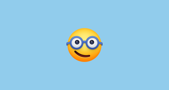 🤓 Nerd Face Emoji on Facebook 14.0