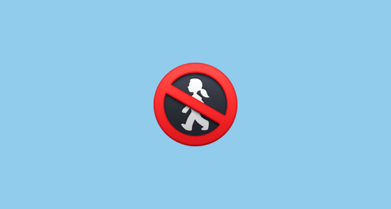 🚷 禁止行人通行 Emoji on Facebook 14.0