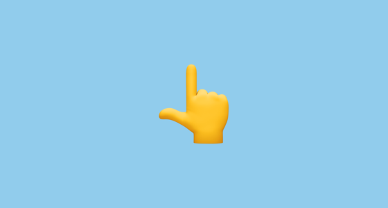 π Backhand Index Pointing Up Emoji on Facebook 15.0