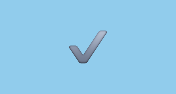 ️ Check Mark Emoji on Facebook 15.0