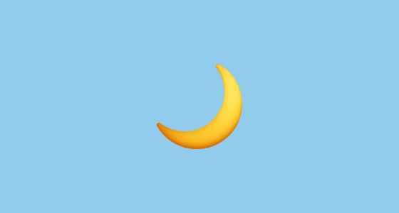 ๐ Crescent Moon Emoji on Facebook 15.0