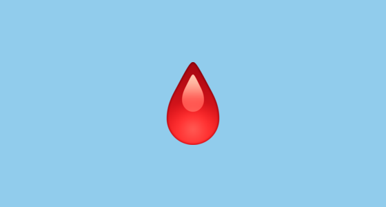 🩸 Drop of Blood Emoji on Facebook 15.0