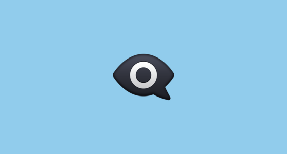 👁️‍🗨️ Eye in Speech Bubble Emoji on Facebook 15.0
