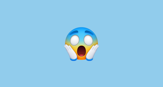 ๐ฑ Face Screaming in Fear Emoji on Facebook 15.0