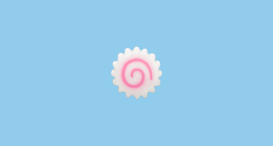 ๐ฅ Fish Cake with Swirl Emoji on Facebook 15.0