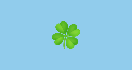 🍀 Four Leaf Clover Emoji on Facebook 15.0